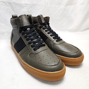 Abound Mr Jared Designer High Top Sneaker Shoe Trainer Olive Black Men's Size 10